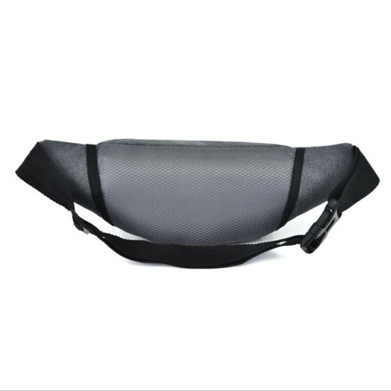 casual Fanny pack men's women's sports running Oxford cloth bag Solid travel chest bag purse