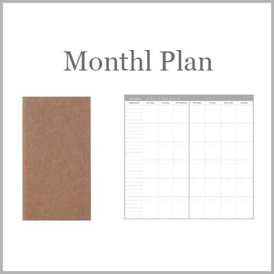 1PC Traveler Replenishment Notebook Replace Inner Core Laptop Diary Travel Journal Refills Insert Kraft Paper Planner Organizer: 01