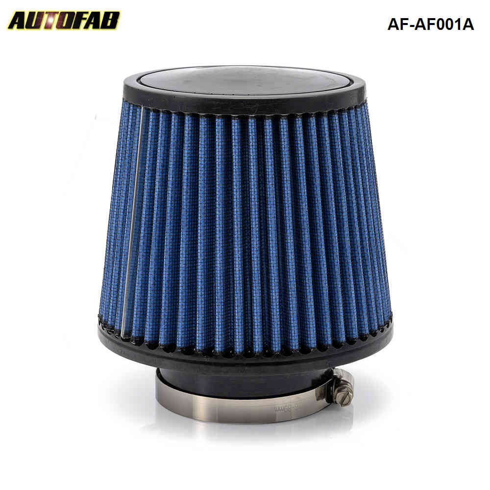 AUTOFAB 3" 76mm Air Pod Filter Cold intake Cone Power Flow Turbo Inlet Direct For Honda Accord 03-05 AF-AF001A: Blue