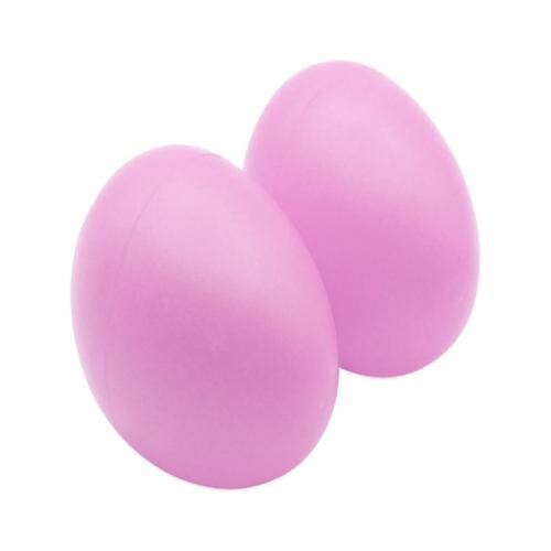 2Pcs Effen Kleur Baby Ei Muziek Shaker Zand Hamer Instrument Vroeg Leren Speelgoed Percussie Ritme Muziekinstrumenten: Pink