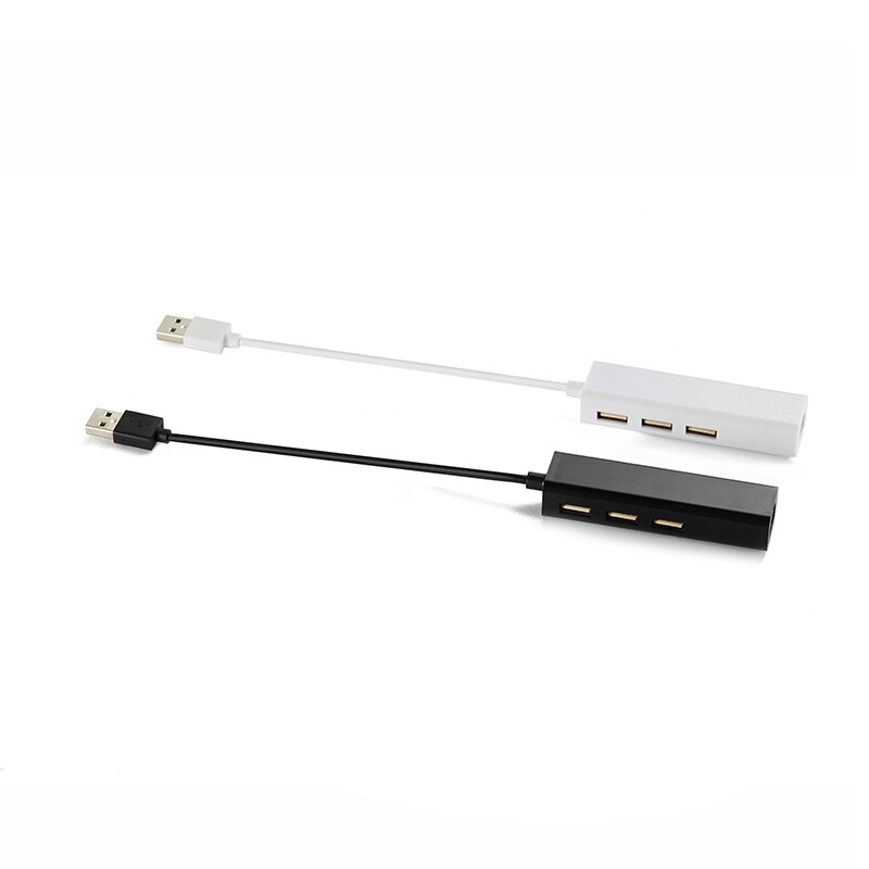 Usb 3.0 To Rj45 Gigabit Lan Adapter 3 Port Usb Hub 3.0 Connector Extender(Black)