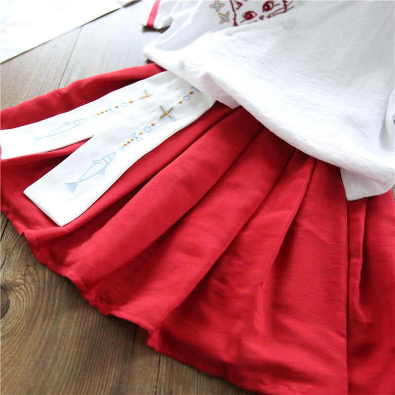 Piger kinesisk kjole nederdel dragt sy mønstre kjole skabelon skære tegning tøj diy ww -t966