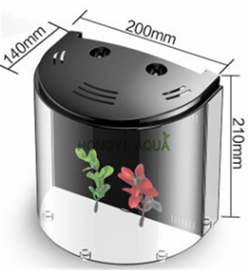 desktop fish tank small aquarium Watch goldfish bowl Ecological acrylic durable Convenience ATS-320: Blue