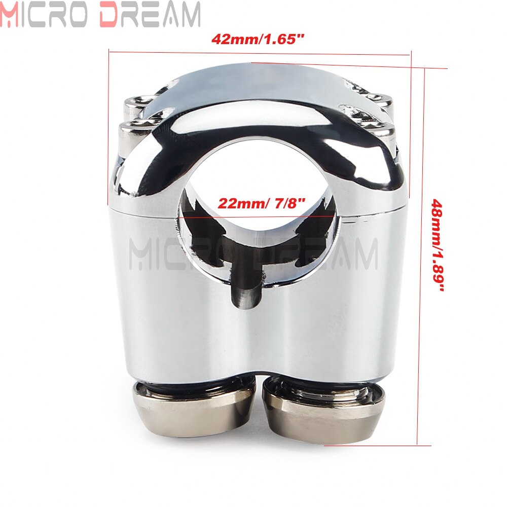 22mm 25mm Custom Motorcycle Handlebar Switches Slim Push Button for Harley Chopper Scrambler Cafe Racer Vintage Triple Switch: 22mm Chrome