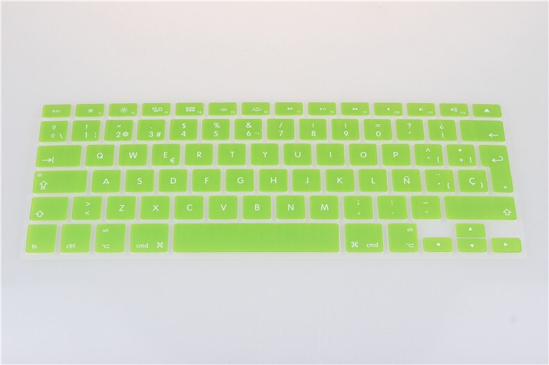 MacBook Keyboard Protector - Silicone Skin for Air 13, Pro 13/15/17 Retina - Waterproof & Dustproof: Green