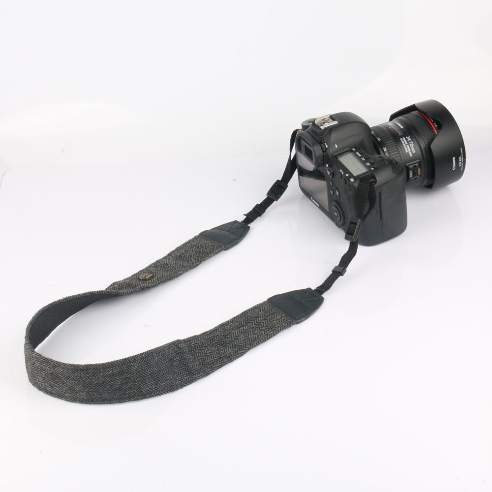 Universal Adjustable Cotton Camera Shoulder Neck Strap Belt For canon 5D4 6D 7D For Nikon D850 D800 D500 D750 SLR Cameras Strap: black