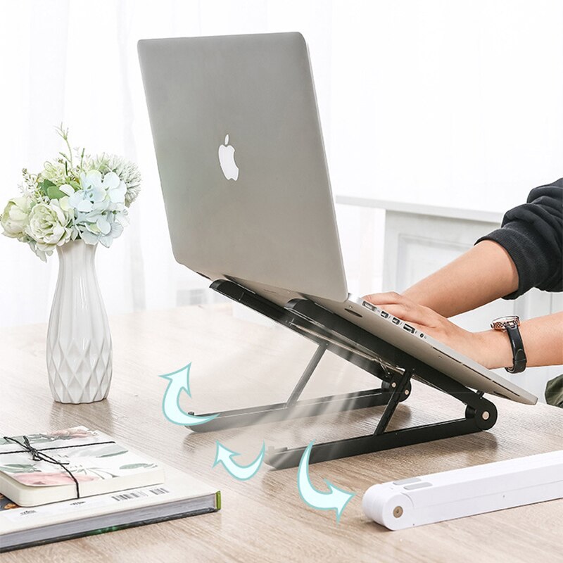 Portable Laptop Stand Desktop Support Raise Bracket Heat Dissipation Folding Storage Base Lifter Computer Stand Botebook Holder