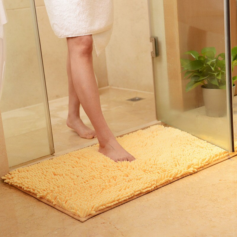Tapis de bain grande taille bon marché, tapis épais à mémoire de forme, tapis de bain, salle de bain, salon, porte de salle de bain, tapis de pied absorbant B: Yellow