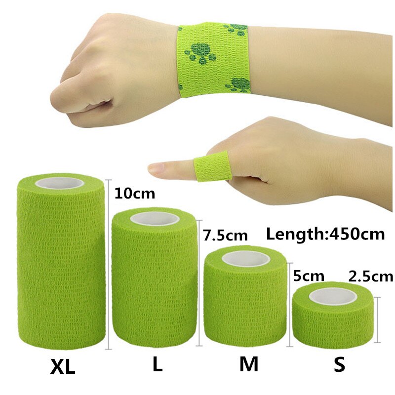 1 Roll Nonwoven Ademend Hond Samenhangend Verband Kat Hond Elastische Medische Bandage Ehbo WrapTape Voor Pet Gezamenlijke Bescherming