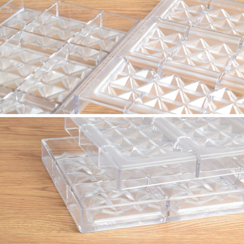 SHENHONG Rhombus Candy Molds Polycarbonate Chocolate Moulds Confectionery Dessert Bake Tray Pastry Tools Kitchen Bakeware