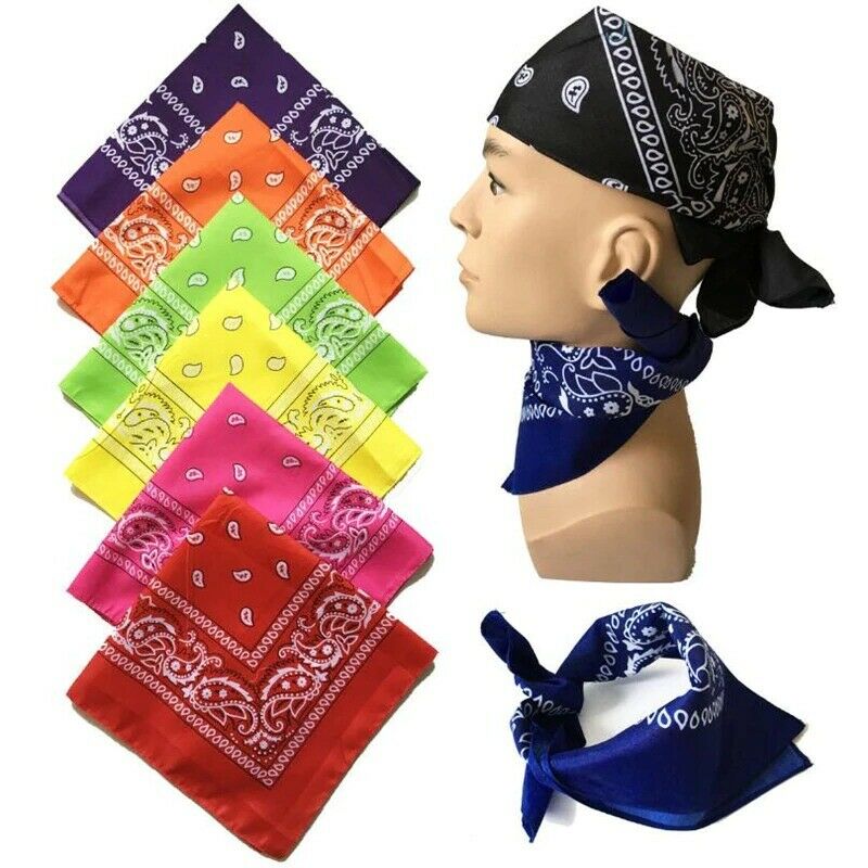 Sciarpa hip Hop Bandana rossa uomo donna moda fasce fascia per capelli impacchi da polso