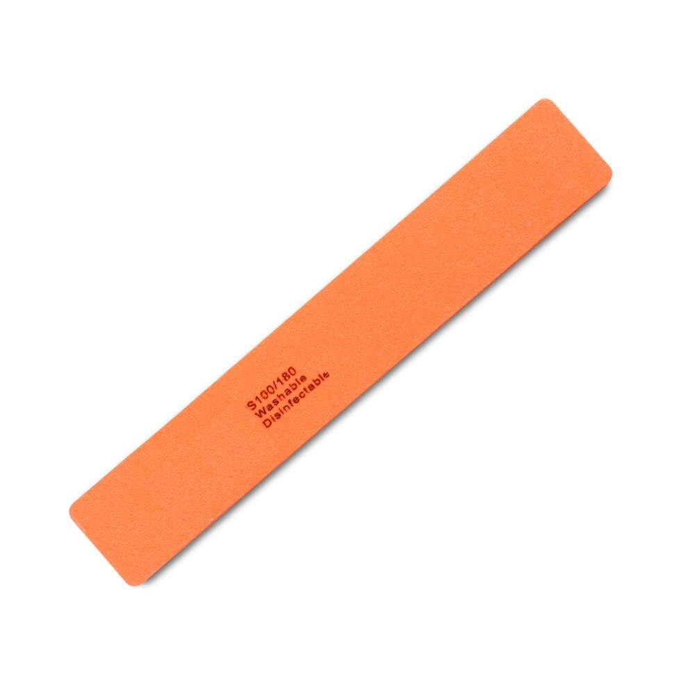 Nagelvijl Nail Buffer Wasbaar Slijpen Polijsten Schuren Buffing Manicure Pedicure Nail Art Gereedschap Professionele Nagelvijlen: 1pcs Orange