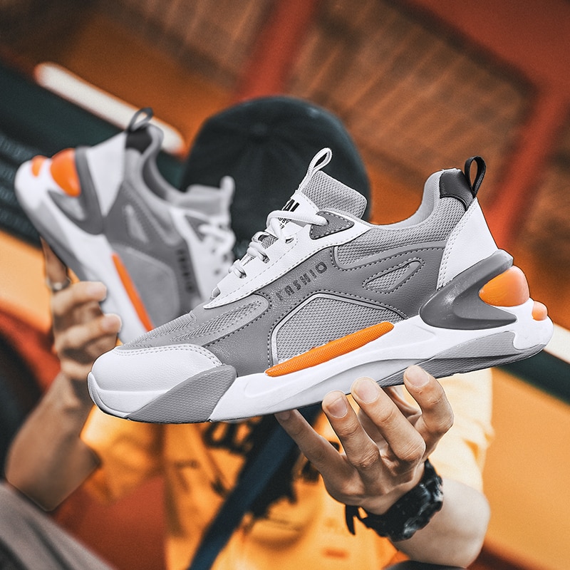 Lette løbesko åndbare mænd sneakers forår udendørs sko mænd behagelige dæmpende mesh fritidssko til par