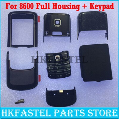 HKFASTEL oryginalne etui robić nokii 8600 luna nowy pełny kompletny telefon komórkowy wysokiej jakości obudowa obudowa obudowa na klawiaturę z klawiaturą: Full housing keypad