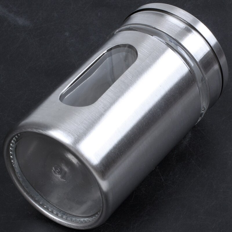 Rustfrit stål mel sigte kop bagesukker salt peber urte shaker krukke tandstikker opbevaring flaske