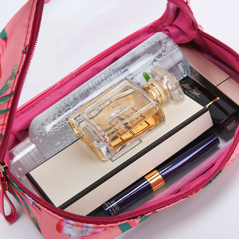 Pvc Transparante Make-Up Tas Travel Organizer Cosmetische Tas Roze Tas Mode Vrouwen Tas Waterdichte Tas Drie Zakken