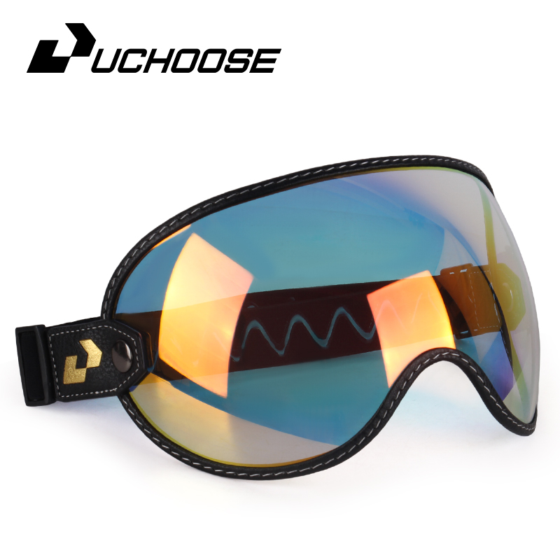 Retro-motorradbrille mit universellem bubble-visier und uv-schutz, vintage-motorradbrille, helmvisier, robust: Rosa