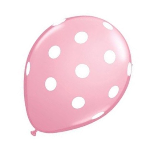 20 Pc 12 "Stip Latex Ballon Gelukkige Verjaardag Baby Shower Wedding Bridal Spot (Roze/Wit)