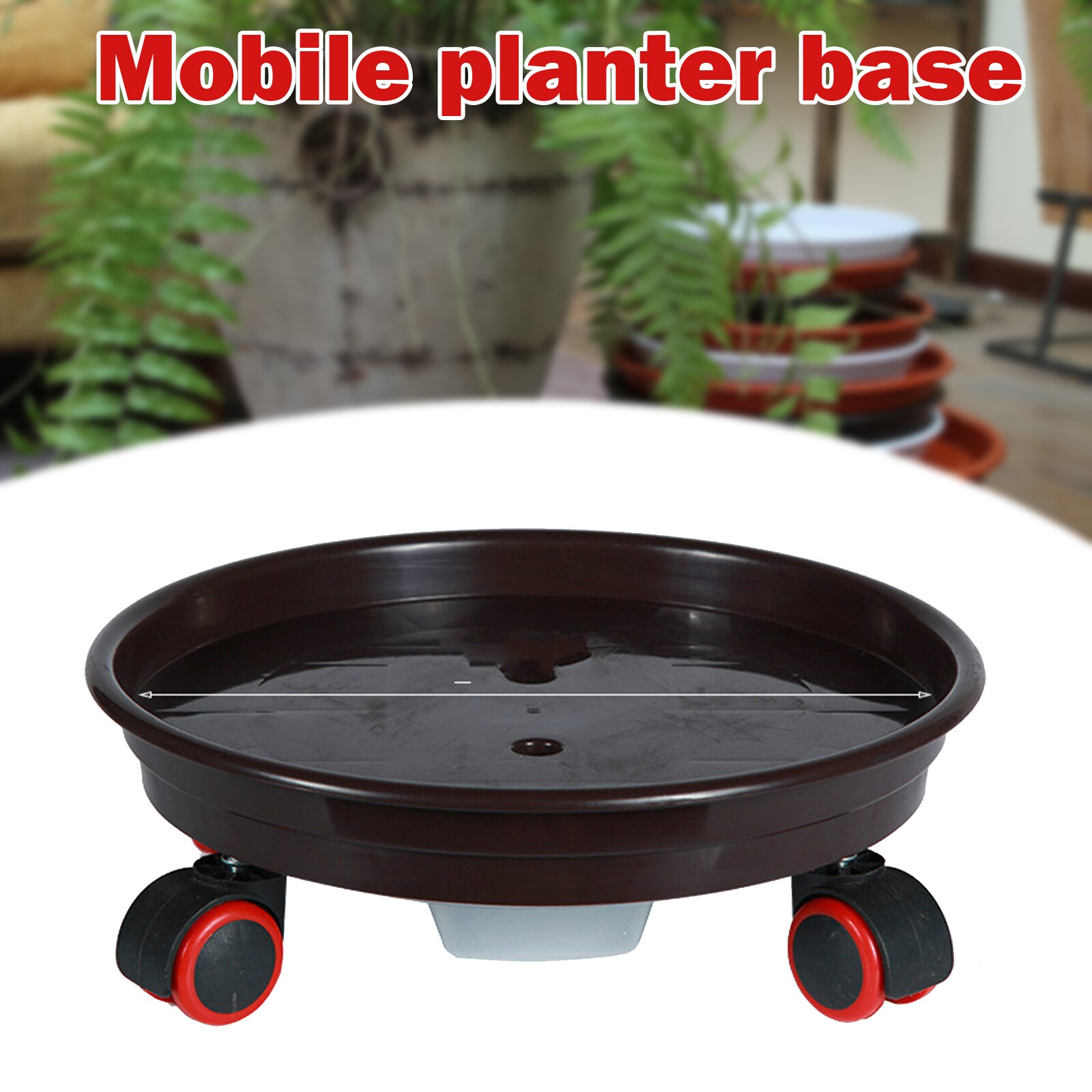 Movable Plant Stand Flower Pot Tray With Universal Wheel Heavy Duty Rolling Potted Rack Indoor Outdoor Balcony Garden Plateau