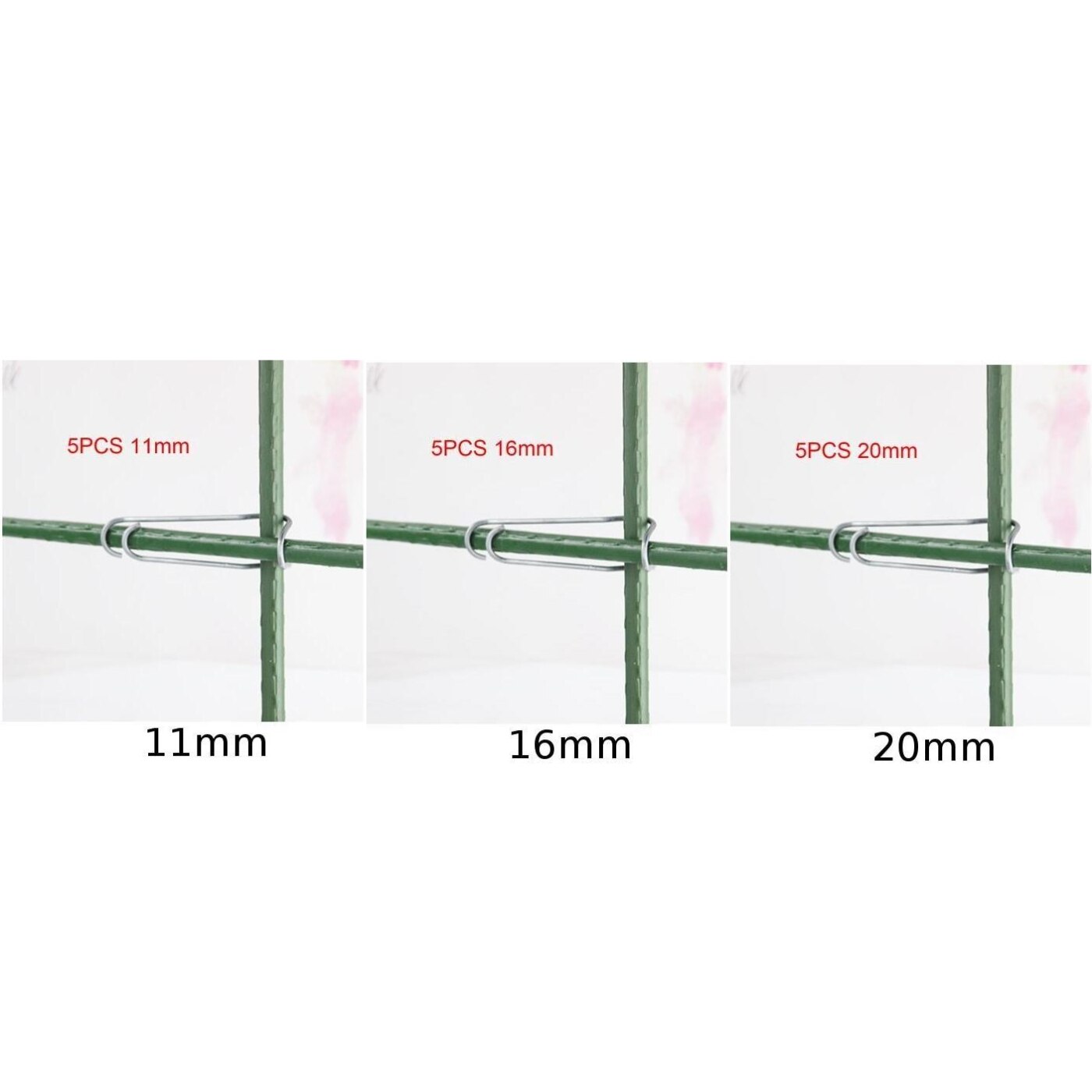 Garden Pipe Support Fixing Clamp Connector Agriculture Wire Clip Buckle Kits Steel Wire For Flower Bracket garden shed bracket