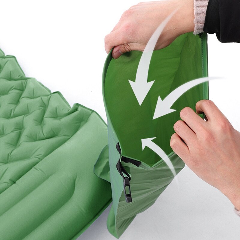 Aufblasbarer schlafsack für camping, heim, hof, tragbarer, faltbarer luftsack für isomatten, outdoor-matten, wandern, trekking: Königsblau