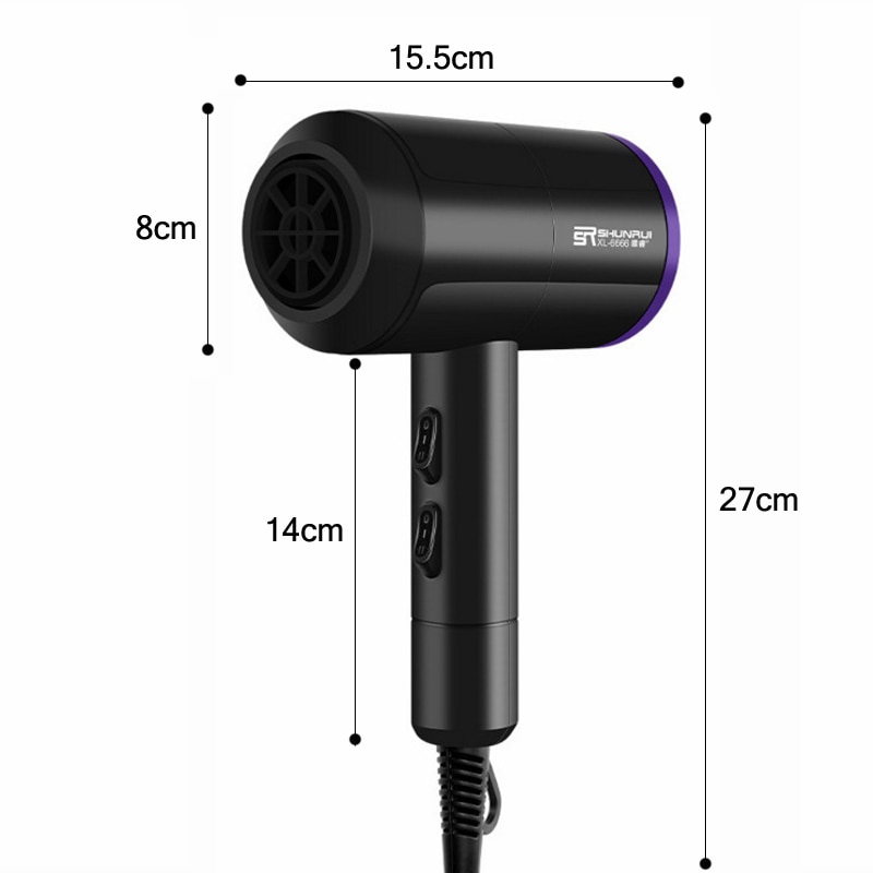 Powerful Hair Dryer Negative Ion Blow Dryer Household Salon Electric Hairdryer /Cold Wind With Collecting Nozzle