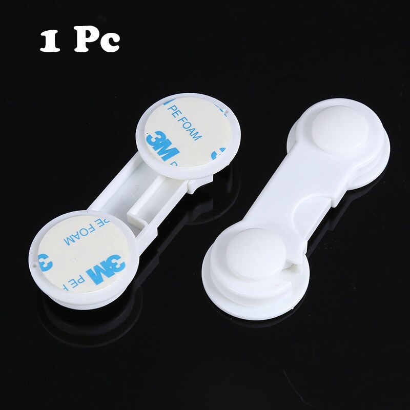 Plastic Wardrobe Cabinet Lock Baby Child Safety Protection Kids Safe Lock for Refrigerators Baby Security Drawer Closet Latches: White 1Pc