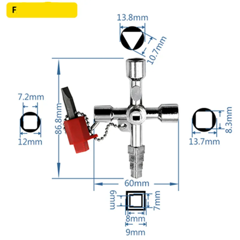 De Sleutel Fit Voor Driehoek Lock Vierkante Lock Aërodynamische Slot Dat Worden Toegepast Op Trein High-Speed Rail Lift en Kastdeur: WHITE