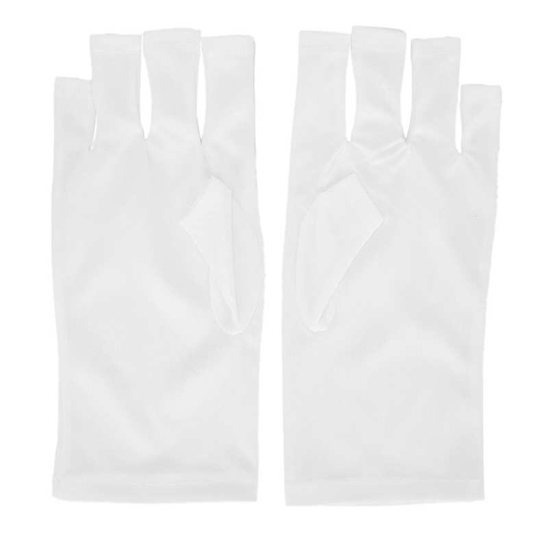 Gants de Protection UV pour manucure professionnelle, pour Nail Art, pour la Protection des mains de la plupart des gens, pour la randonnée: WHITE