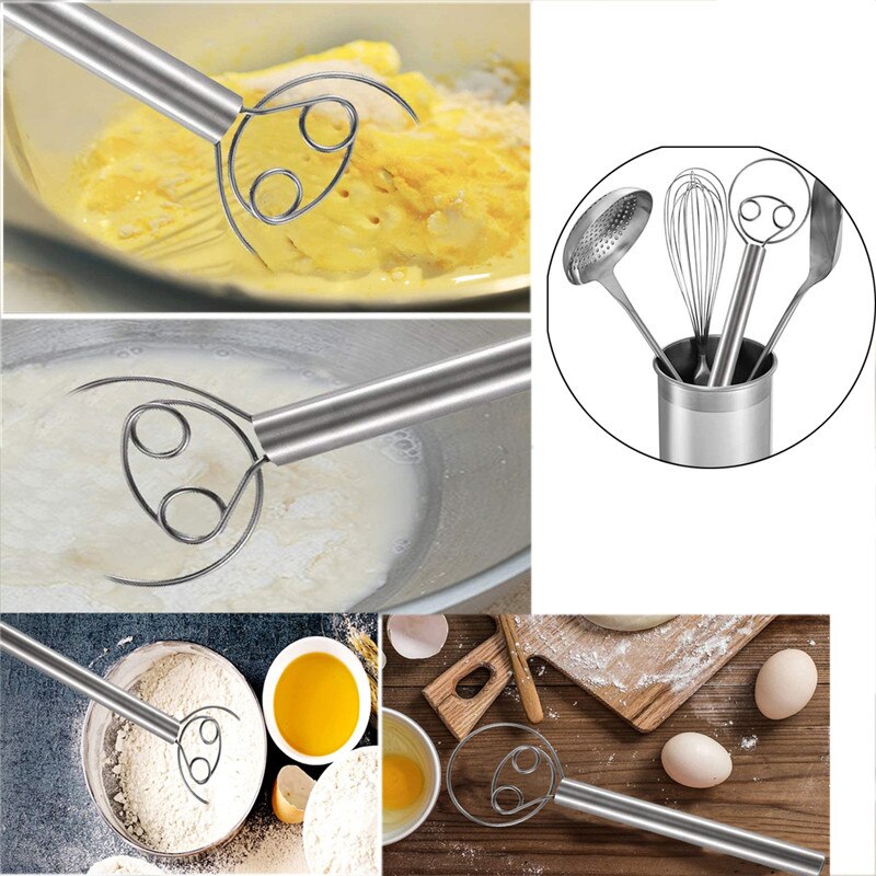 Danish Dough Whisk Stainless Steel Dough Whisk for Dough/Batters Danish Dough Whisk Bread Mixer