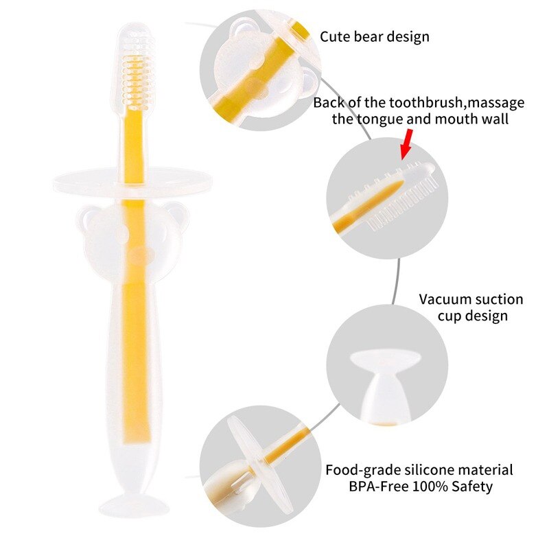 Veilige Kids Zachte Siliconen Training Tandenborstel Baby Kinderen Dental Oral Care Tandenborstel Tool Baby Kid Tandenborstels