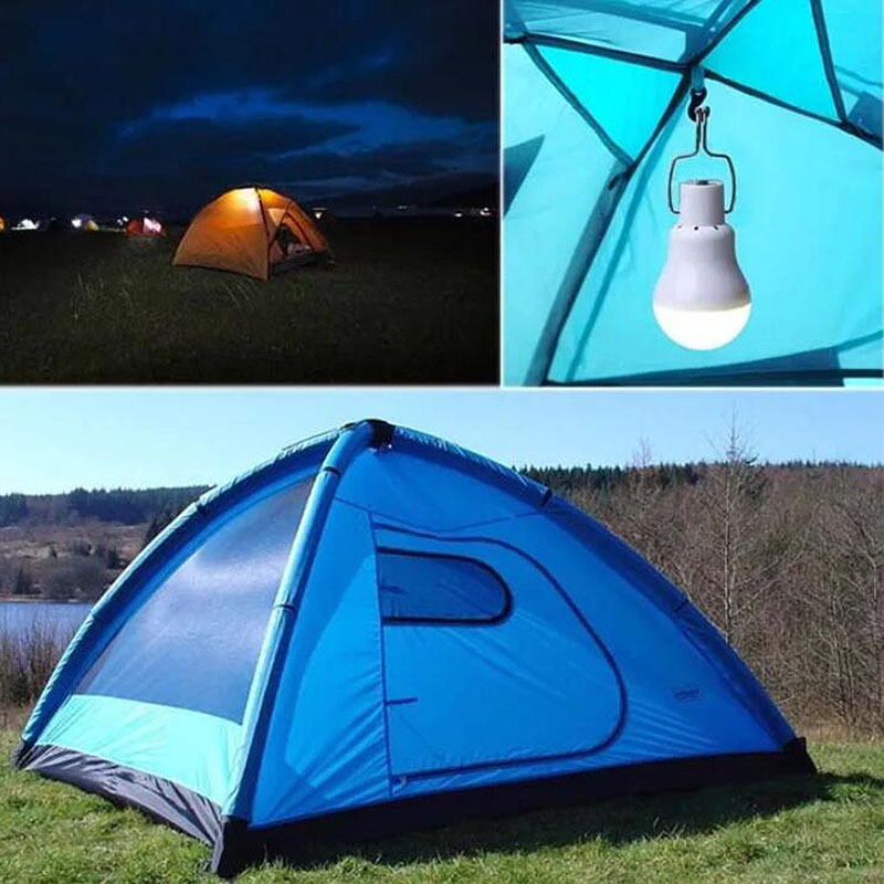 LED-lamp op zonne-energie, spaarlamp, draagbare wandlamp voor buiten, tuin, kamperen, wandelen, vissen, noodverlichting