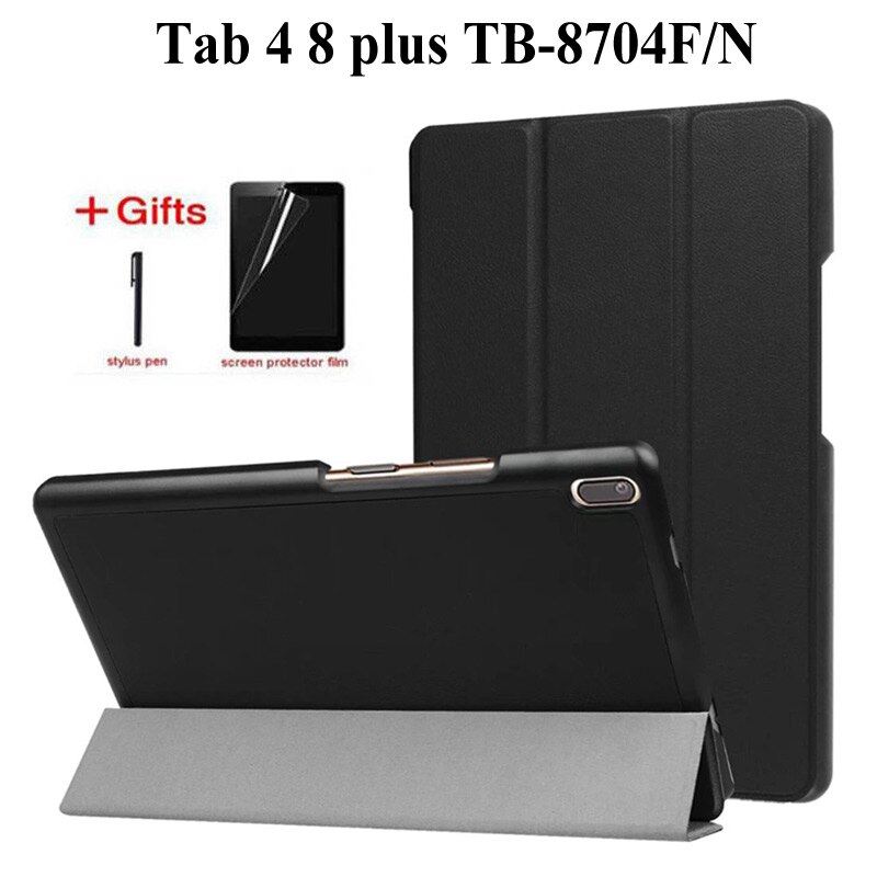 Slim Magnetische Pu Leather Case Voor Lenovo Tab 4 8 Plus TB-8704x TB-8704F Tablet Cover Voor Lenovo Tab 4 8 Plus Case + Film + Pen