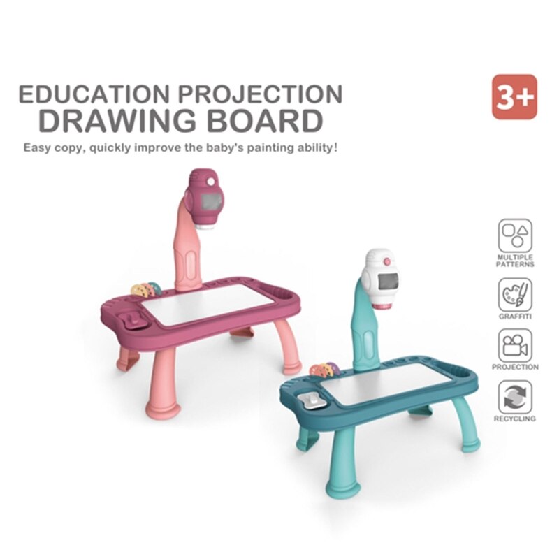 Smart Projector Tekening Tafel Set Creatieve Project Schilderen Kit Vroege Educatief Speelgoed Met Projectie Film Voor Jongen Meisje D5QA