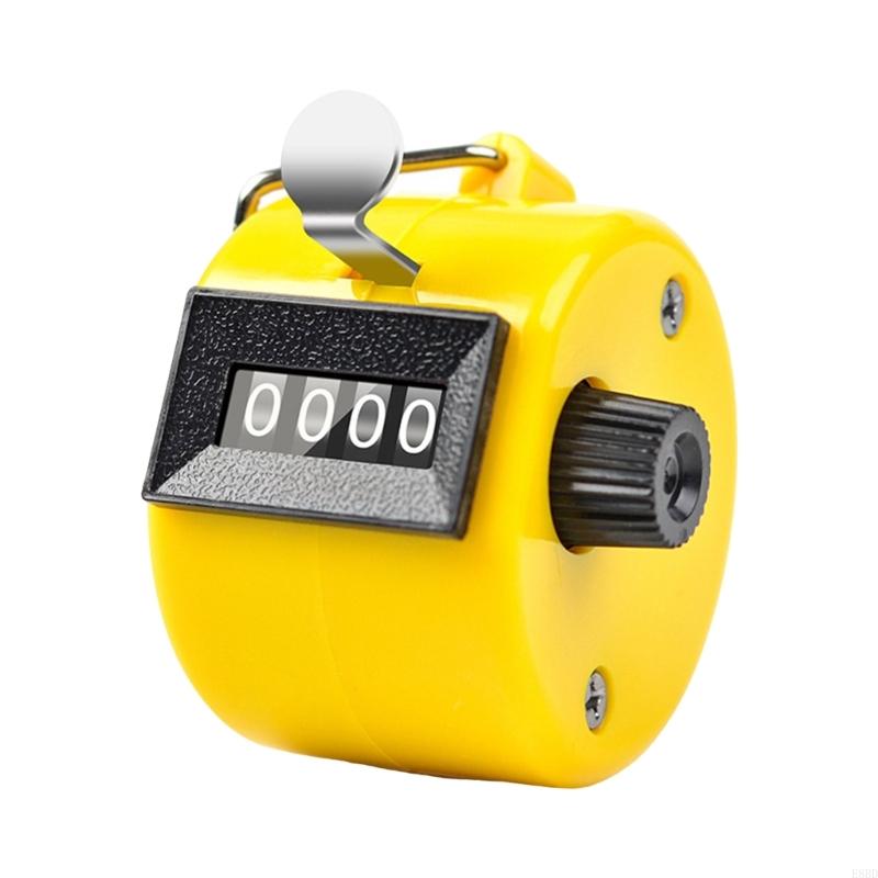 E8BD 4 Digit Number Count Clickers Handheld Tally Counter Clickers Counters: Yellow