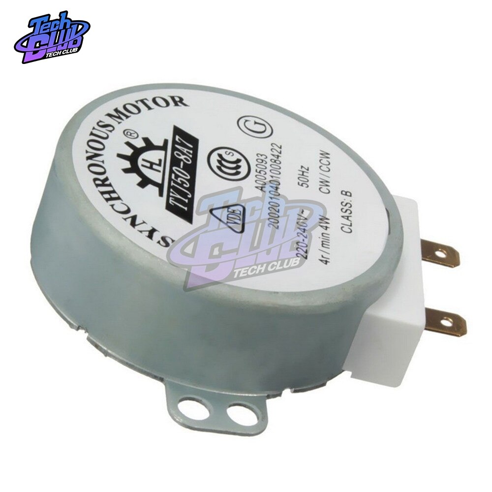 AC 220V-240V 50Hz CW/CCW Microwave Turntable Turn Table Synchronous Motor TYJ50-8A7 D Shaft 4 RPM