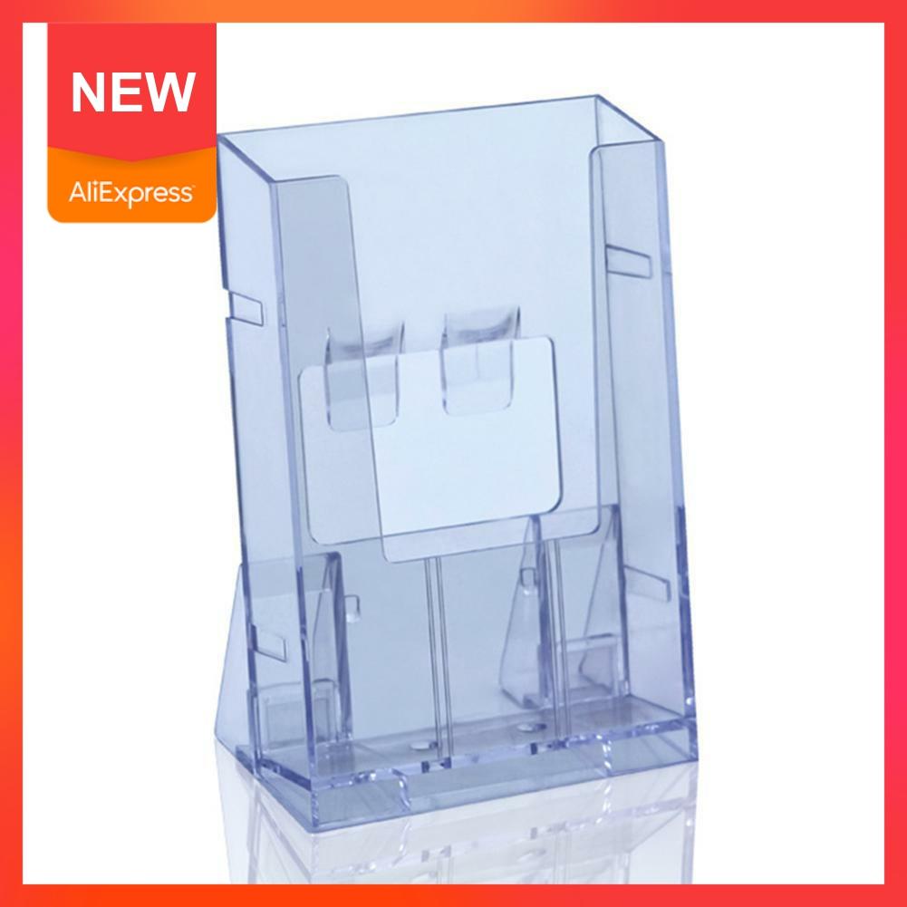 Vividcraft Office Display Clear Acrylic Business Transparent Brochure Holder Pamphlet Display Holder Paper Desk Stand Card D8Y7