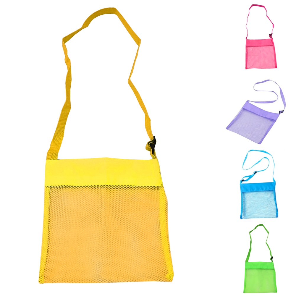 Lichtgewicht Mesh Tas Grote Capaciteit Vrouwen Messerger Zakken Speelgoed Tool Storage Collection Pouch Tote Mom Kids Baby Beach Bag