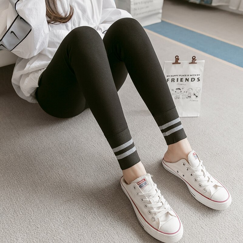 622 # calças para grávidas primavera outono algodão ajustável cintura elástica barriga suporte calças leggings maternidade calças para grávidas: Black / XL