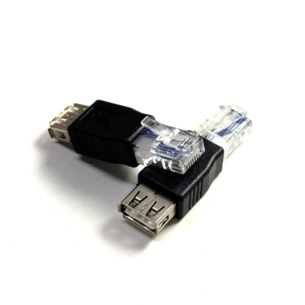 Crystal Head RJ45 Male to USB 2.0 AF A Female Adapter Connector Laptop LAN Network Cable Ethernet Converter plug