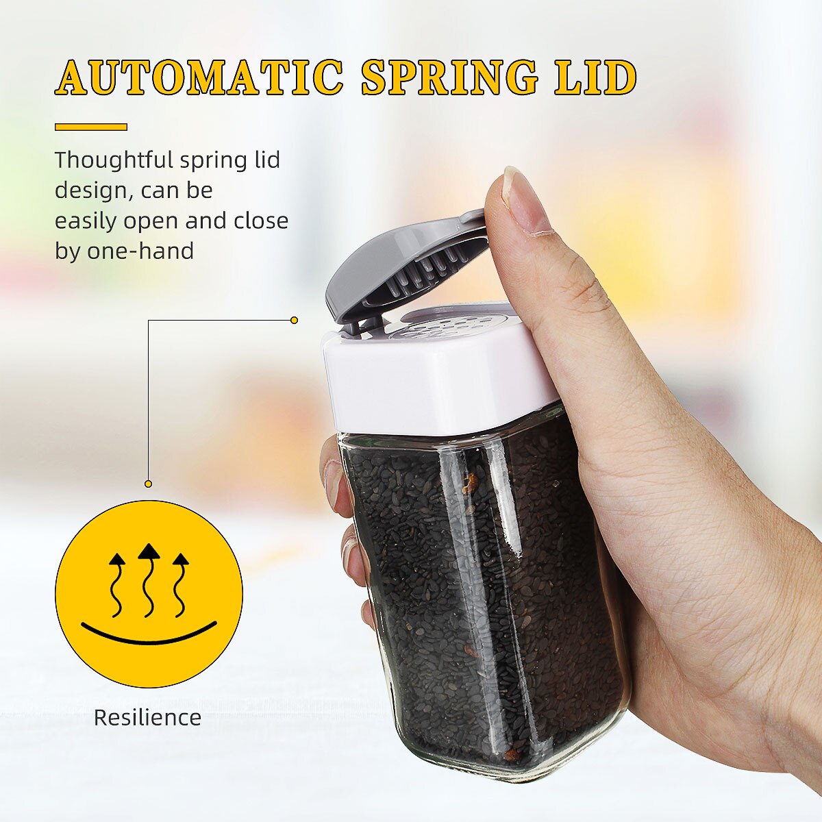 1 SET Spice Storage Rack Stand Holder + 8 Bottles Kitchen Seasoning Organizer Shelf