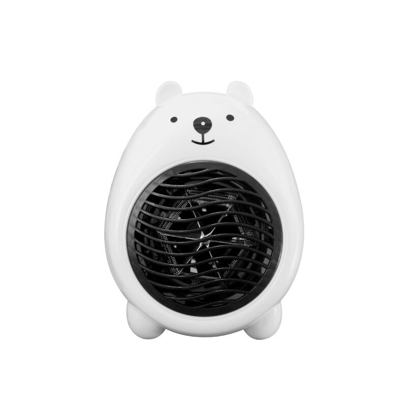 Mini Cute Fan Heater Portable Electric Heater Desktop Heating Warm Air Fan Home Office Room Heaters Handy Air Heater Warmer Fan: White / UK