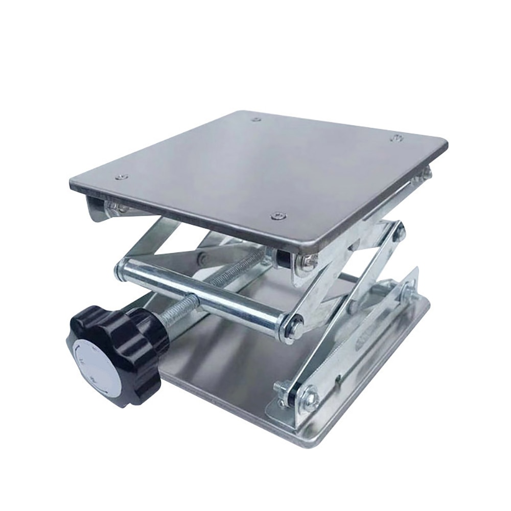Rvs Verstelbare Lab Stand Tafel Rack Schaar Lab-Lift Lifter Voor Science Experiment 100X100Mm Houtbewerking bankjes