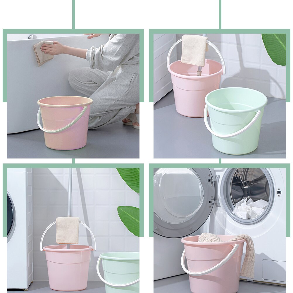 Heavy-duty Utility Bucket Plastic Water Container Mopping Storage Bucket with Handle