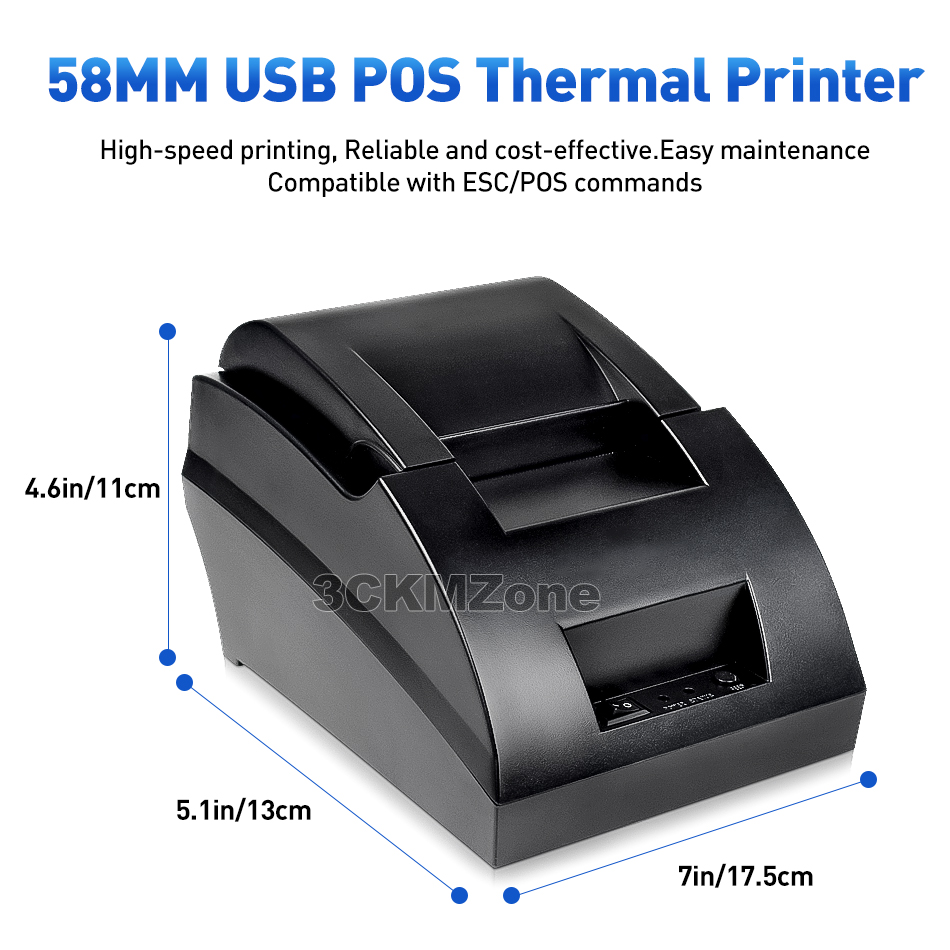 58mm thermal receipt printer 58mm usb bill thermal barcode printer usb pos system For Resaurant Supermarket Store