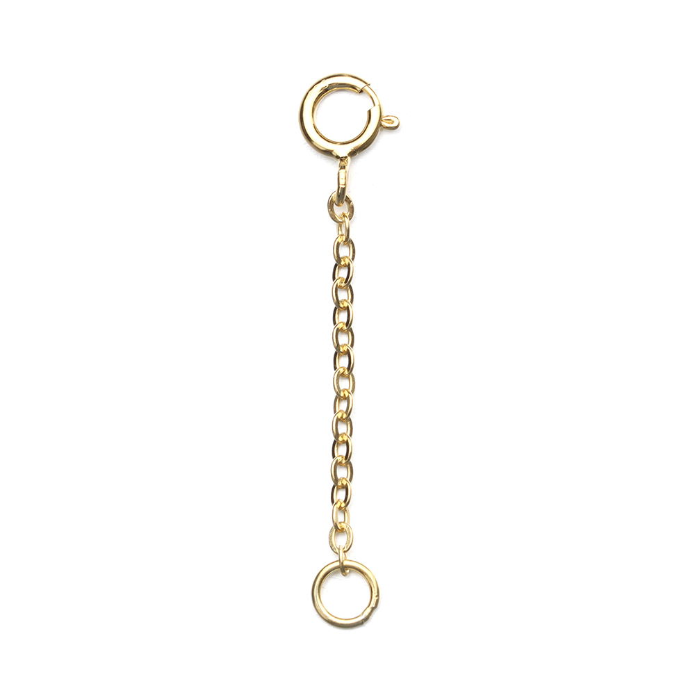JOfor-Rallonge en acier inoxydable pour bracelet et collier, accessoires de bijoux durables, ne se décolore pas, sécurité, or et argent: S / WHITE