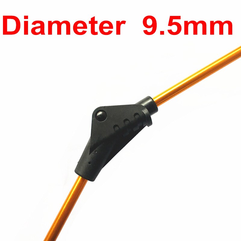 Tente plier pli joint extérieur tente support tige raccord automatique tente verre tige plastique connexion réparation tente pôle flex joint: Diameter 9.5mm