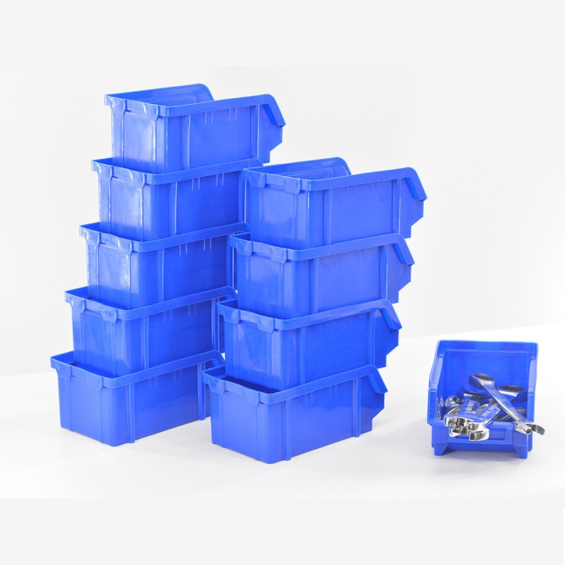10cs Plastic Parts Box Warehouse Container Parts Box Oblique Combined Component Box Warehouse Storage Box Home Container Case