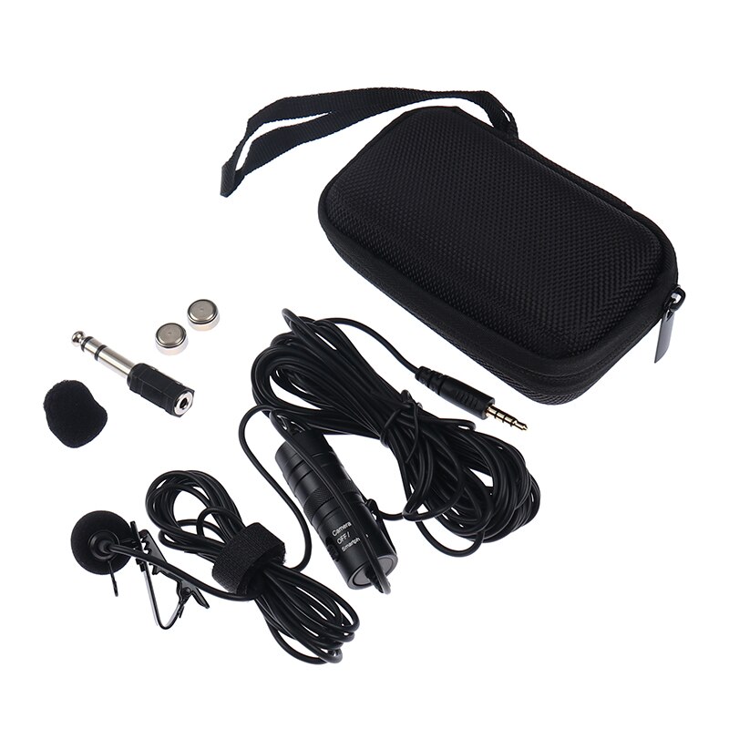 3.5mm Audio Video Record Microphone Recording Microphone Clip For Phone Chatting Video Meeting Song Recording Clip-on Microphone