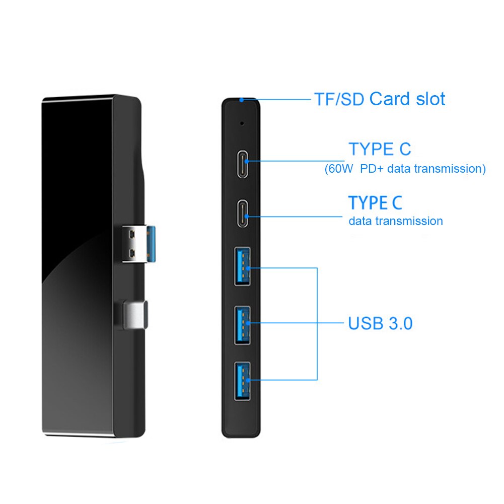 Docking Station Plug And Play Hub USB tipo C PD portatile ricarica convertitore adattatore HDMI lettore di schede TF combinato per Surface Pro 7